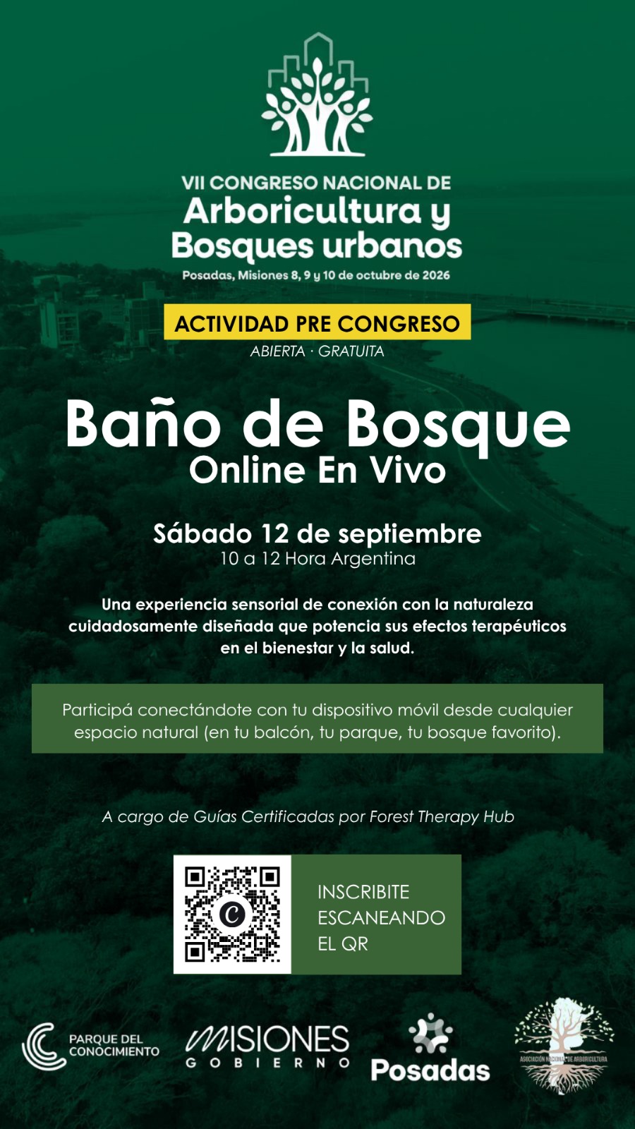Baño de Bosque - Actividad Pre Congreso - VII Congreso Nacional de Arboricultura y Bosques Urbanos